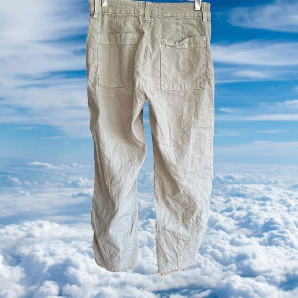 Frank & Eileen Kinsale Performance Pant In Sage Womens Flax Cotton Blend Size 4 - Picture 6 of 10